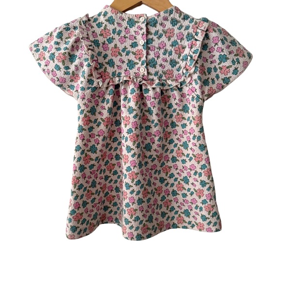 Zara Floral Kids Dress Pink, Blue, Green Size 1.5 Years - Picture 2 of 6